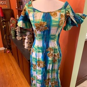 Vintage plaid Hawaiian Mermaid Dress